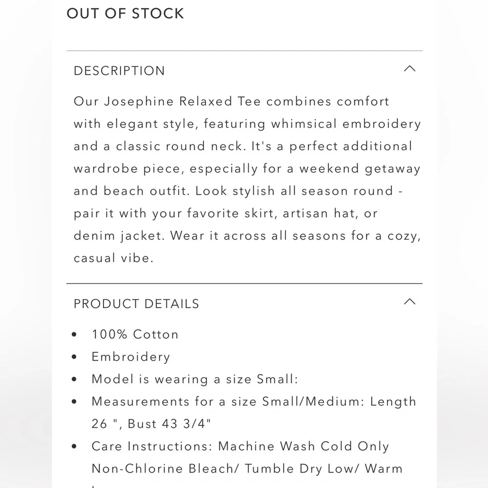 Johnny Was Josephine Relaxed Tee - Picture 7 of 7